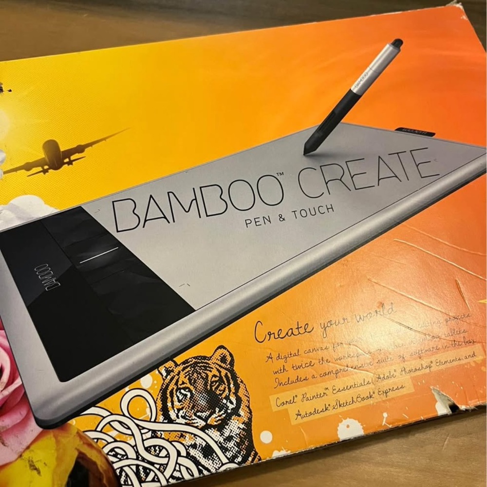 Wacom Bamboo Create Pen & Touch Tablet - Silver and Black